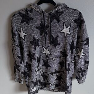 Splendid Charcoal and Ivory Star Hoodie